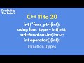 C++ 11 to 20, Comparing different function types: Function pointer, std::function, functor, lambda