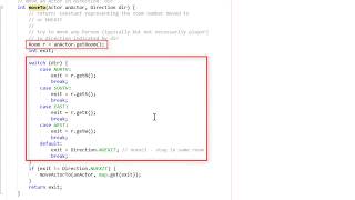 Programming a Java Text Adventure Moving the Player