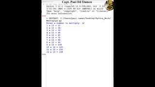 How to create a multiplication timetable in Python