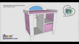 howa ® Montageanleitung Puppenkommode, Art.Nr.2740 assembly instruction changing table, Item No 2740