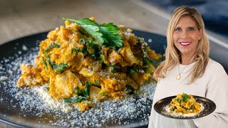 Creamy ButternutSquash Pasta with Spinach and Sausage