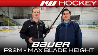 Bauer P92M Max Blade Height Curve Insight