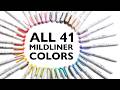Swatches of All 41 Mildliners Including Dusty Pink!
