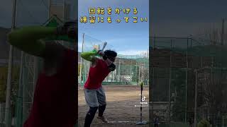 ロングティーは飛ばし方にも拘る #ロングティー #置きロングティー #革ソフト #ソフトボール #softball #バッティング #バッティング練習 #batting #バッティング理論