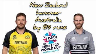 New Zealand hammer Australia by 89 runs | T20 World Cup 2022