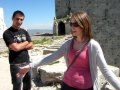 melissa in crac de chevaliers crusader castle syria march 2011