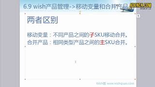 WISH商户平台运营教程 42   Wish商户产品管理 Wish产品怎么样进行移动变量和合并产品（移动变量+合并变量讲解）1