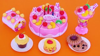 Toy cutting velcro cakes strawberry chocolate custard vanilla fruit cake sponge cake | Baby and Fun