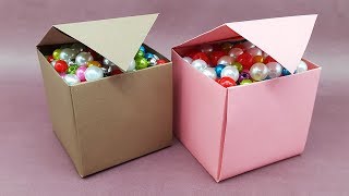 How to make Paper Box that opens and closes | DIY Paper Crafts idea | Easy Origami Box