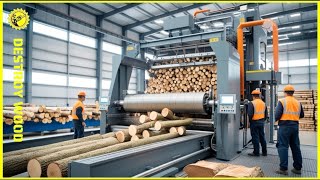 20 Fastest Automatic Firewood Processing Machine | World's Fastest Wood Cutting Chainsaw #33