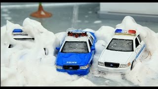 The Police cars in the mud & Car Wash