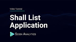 CAP Tutorials 101: Shall List