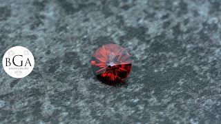 Spessartine Garnet 1.59 carat dark orange-red Tanzania untreated faceted, precision cut from Germany