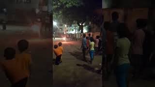 silambam with fire stick