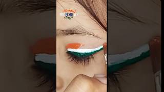 🇮🇳Indian flag color inspired eyeshadow look.#eyemakeup#tiranga#eyeshadow#flag#independenceday#shorts