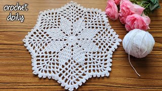 crochet doily tutorial / crochet thalposh pattern /placemat crochet #crochet #homedecor #decoration