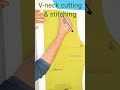 v collar neck cutting and stitching. v neck vneck vneckdesign vneckdress sewing diy