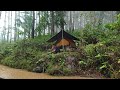 amazing❗camping in very long heavy rain and thunderstorm ⛈️ relaxing camping in super heavy rain