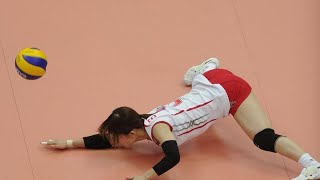 【バレーボール】必死にボールを追いかける佐野優子選手がかっこいい‼【女子】佐野優子 【volleyball】