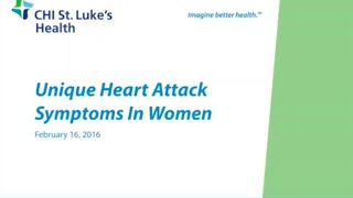 Unique Heart Attack Symptoms in Women Webinar from St. Luke’s Health