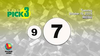 Wisconsin Lottery Midday Draw 10/15/2024