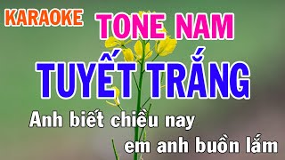 Tuyết Trắng Karaoke Tone Nam Nhạc Sống - Phối Mới Dễ Hát - Nhật Nguyễn