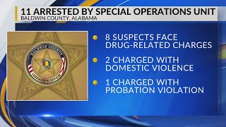 8 arrested on drug charges, 11 total, in Baldwin County: Sheriff