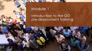 WHO:GO Training - Course Introduction - Module 1