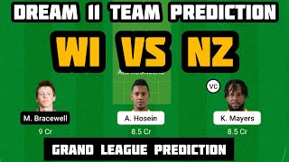 wi vs nz dream11 prediction, nz vs wi dream11 prediction, 1st odi