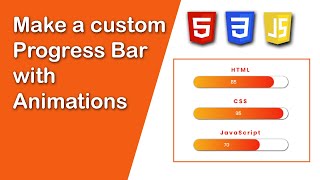 Make a custom Progress Bar with Animation using HTML, CSS and JavaScript