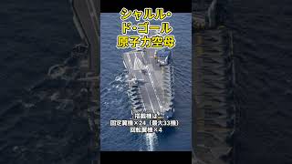 「仏海軍初の原子力空母：シャルル・ド・ゴール空母」#兵器解説 #shorts