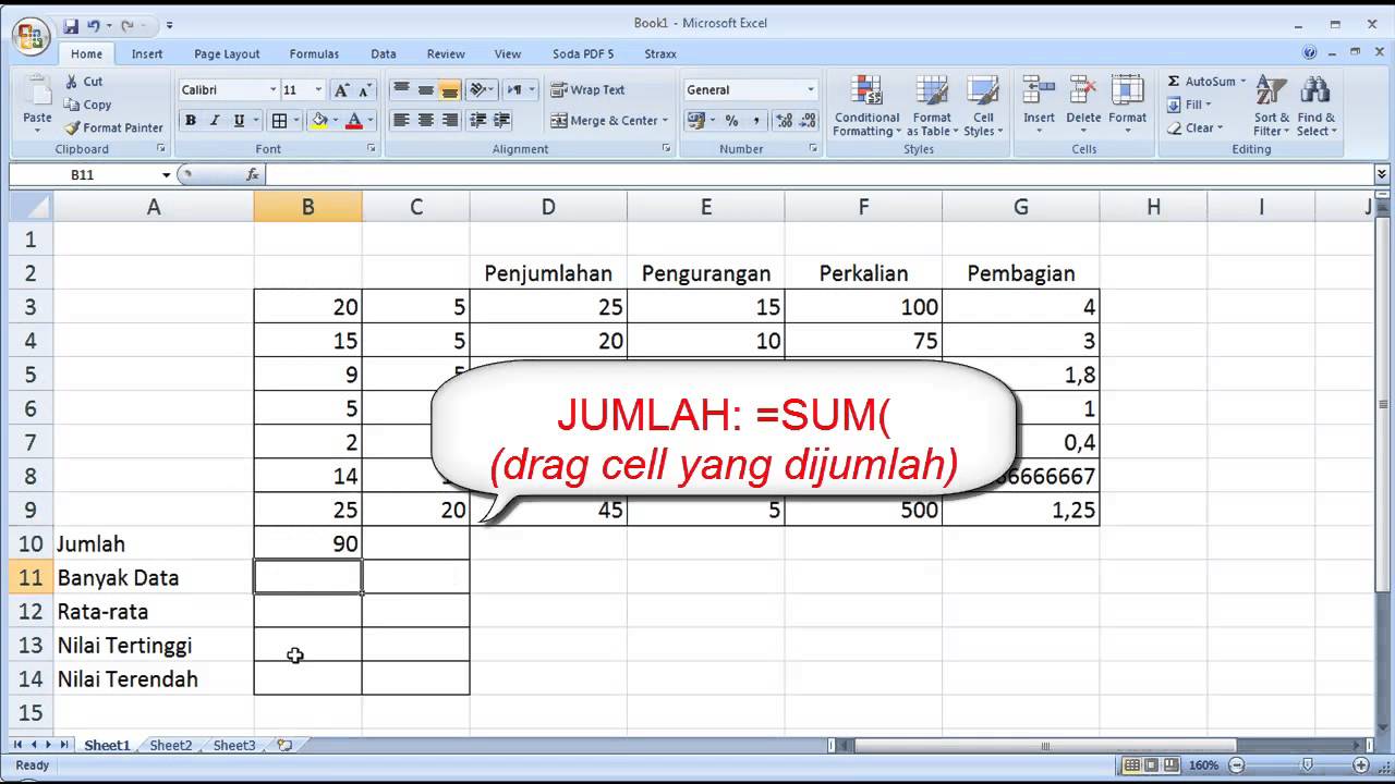 Cara Membuat Rumus Matematika Di Excel Ruang Baca