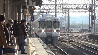 JR東海313系1100番台B6編成快速名古屋行き到着