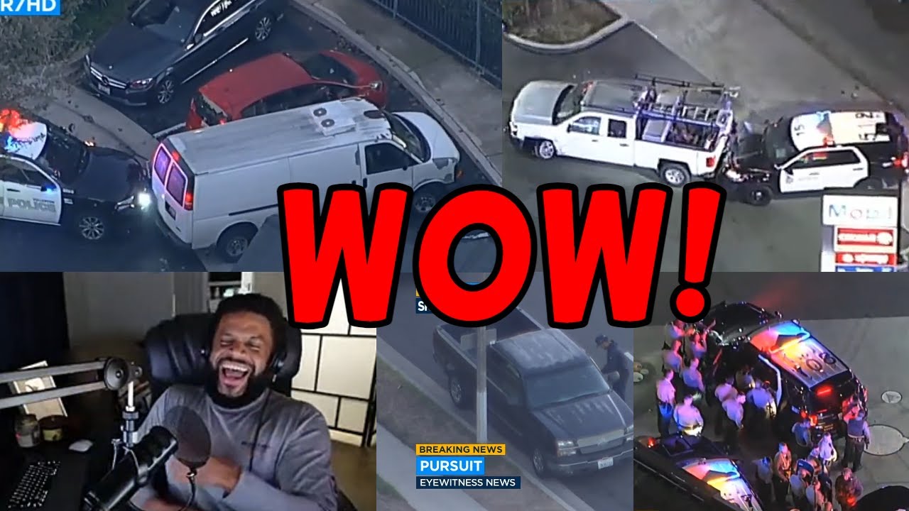 WATCH LIVE POLICE CHASE! IT'S CRAZY! 3 Vehicles STOLEN CALIFORNIA - YouTube