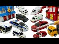 Hellocarbot Police car VS Firetruck robot transformation play[Toystar TV]