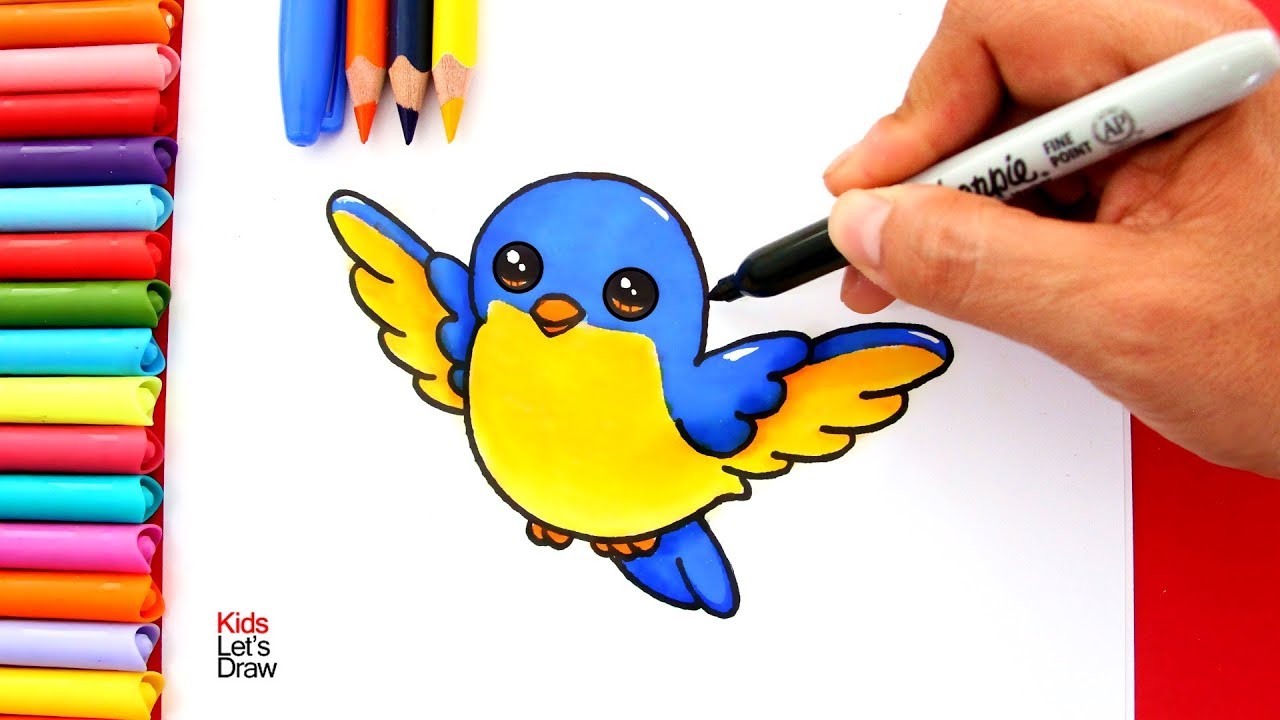 Dibujo Facil De Pajaros Volando