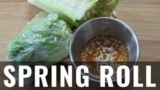 Spring Roll with Sweet & Spicy Peanut Sauce (Vegan, WFPB)