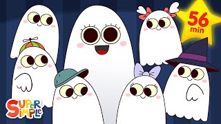 Six Little Ghosts | + More Halloween Songs for Kids | Super Simple Songs