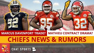 Chiefs Rumors: Tyrann Mathieu Contract Drama? Chris Jones DPOY Candidate? Marcus Davenport Trade?
