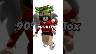 90% vs 10% of roblox #shorts #roblox