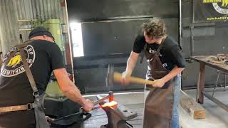 Hand Forging a 19th Century Iron Barbed Double Flue Whaling Harpoon