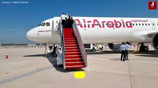 An Inside tour of Air Arabia's A321 Neo shown at Abu Dhabi Air Expo 2022.