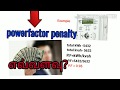 How to calculate powerfactor and penalty amount