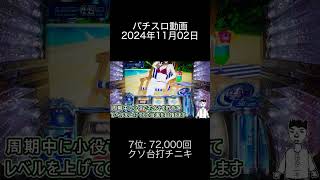 2024年11月02日 パチスロ動画ランキング 7位: クソ台打チニキ