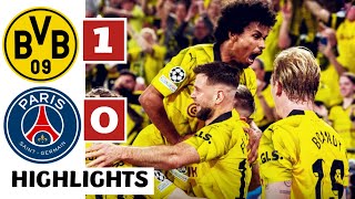 🟡Borussia Dortmund vs PSG (1-0) HIGHLIGHTS: Niclas Füllkrug GOAL! | UCL Semi-Final