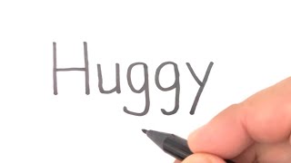 VERY EASY , How to turn words HUGGY into huggy wuggy game from poppy playtime