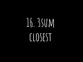 leetcode 16. 3sum closest