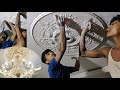 How to 40 inch Ceiling Rose Medallion Ours Worker Fitting By Drawing Room Very Good Quality Gypsum