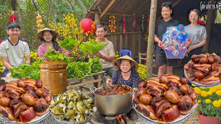 Thịt Kho Rệu Ngày Tết, Dưa Cải Muối Chua | Gia Đình Quê Hái Rau Cải Về Muối Ăn Tết || Tet dishes