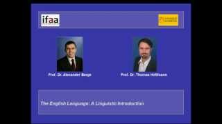 The English Language: A Linguistic Introduction (MOOC)